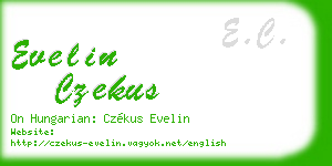 evelin czekus business card